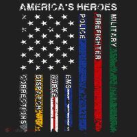 First Responders Hero Flag Nurse EMS Police Fire Military Golf Towel thumb 3