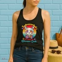 Funny Retro Hippy Hipster Glasses Cat Introverted But Willing To Discuss Cats Women's Tank Top thumb 2
