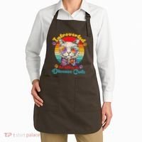 Funny Retro Hippy Hipster Glasses Cat Introverted But Willing To Discuss Cats Apron thumb 2