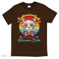 Funny Retro Hippy Hipster Glasses Cat Introverted But Willing To Discuss Cats T-Shirt thumb 0