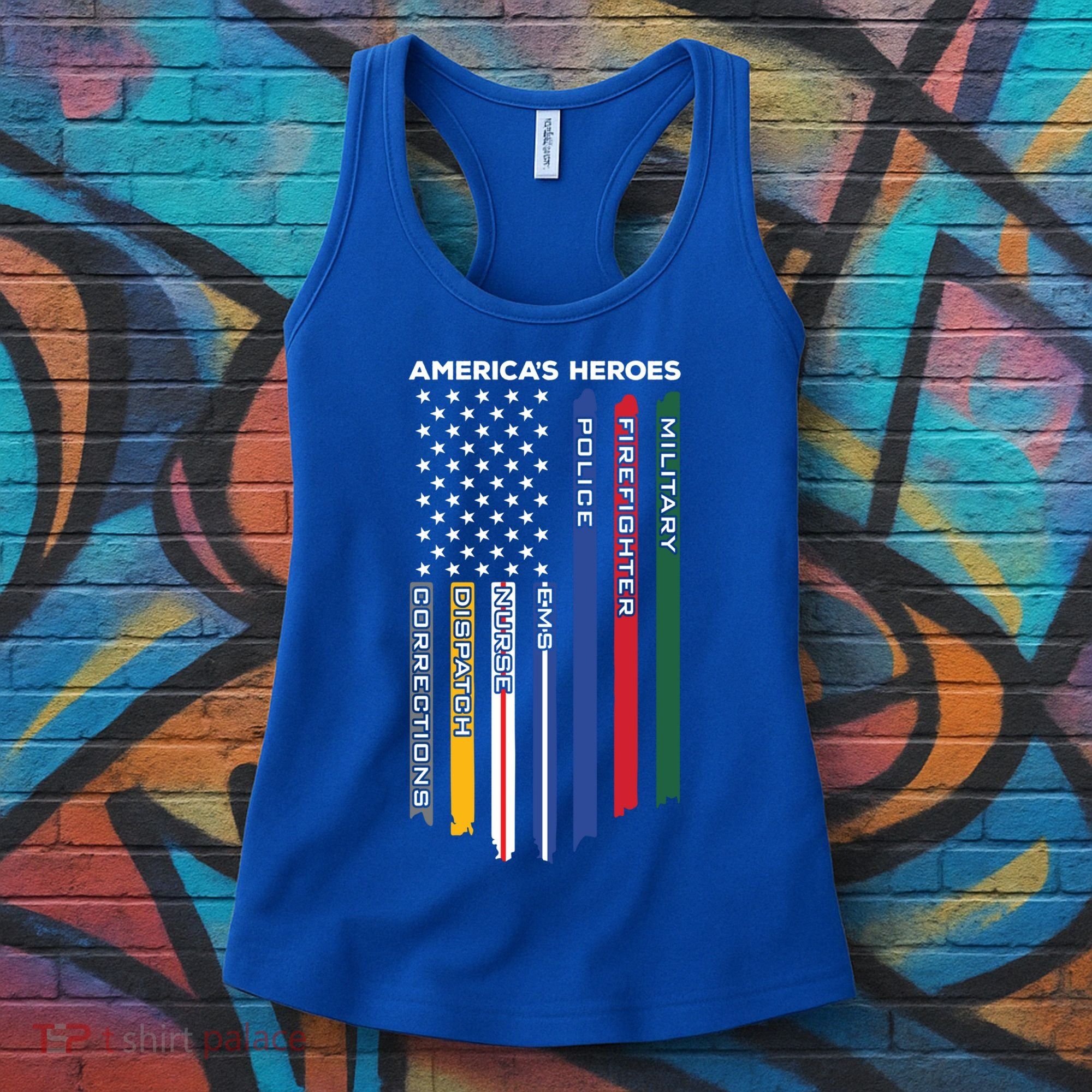 First Responders Heroes Police Military Firefighter Nurses Great Gift Women's Tank Top
