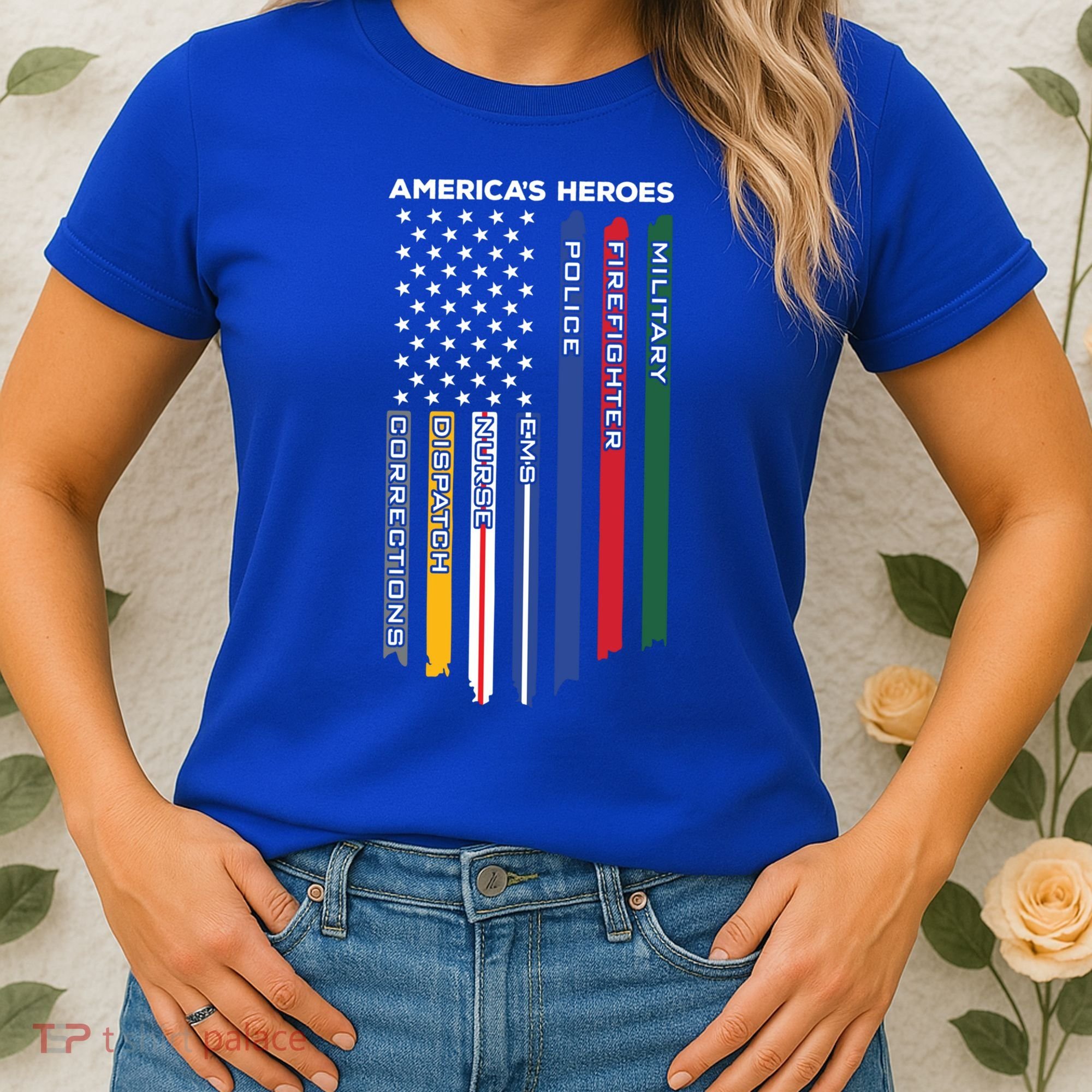 First Responders Heroes Police Military Firefighter Nurses Great Gift Women's T-Shirt