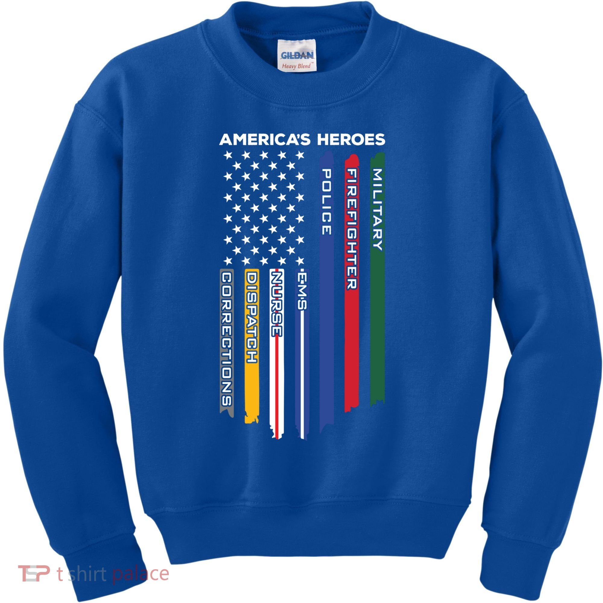 First Responders Heroes Police Military Firefighter Nurses Great Gift Kids Sweatshirt