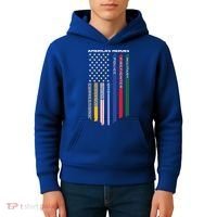 First Responders Heroes Police Military Firefighter Nurses Great Gift Kids Hoodie thumb 4