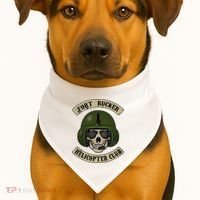 Fort Rucker Helicopter Club USA-Made Doggie Bandana thumb 1