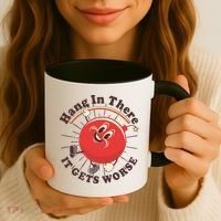 Funny Retro Hang In There It Gets Worse Coffee Mug thumb 3