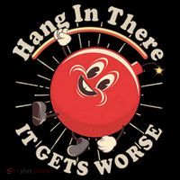 Funny Retro Hang In There It Gets Worse Women's Hoodie thumb 2