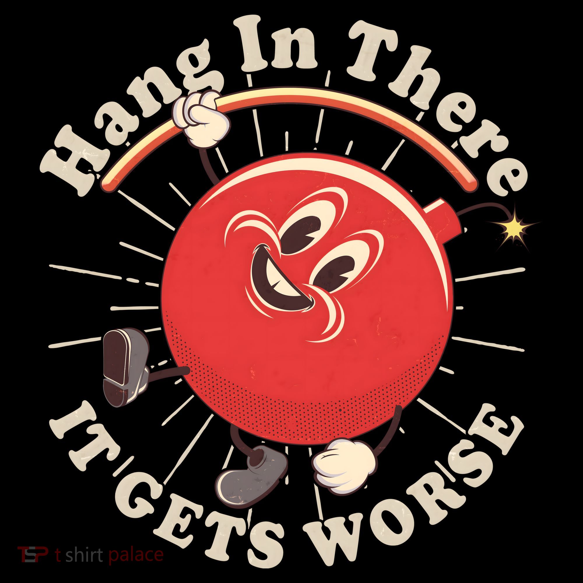 Funny Retro Hang In There It Gets Worse Women's Hoodie