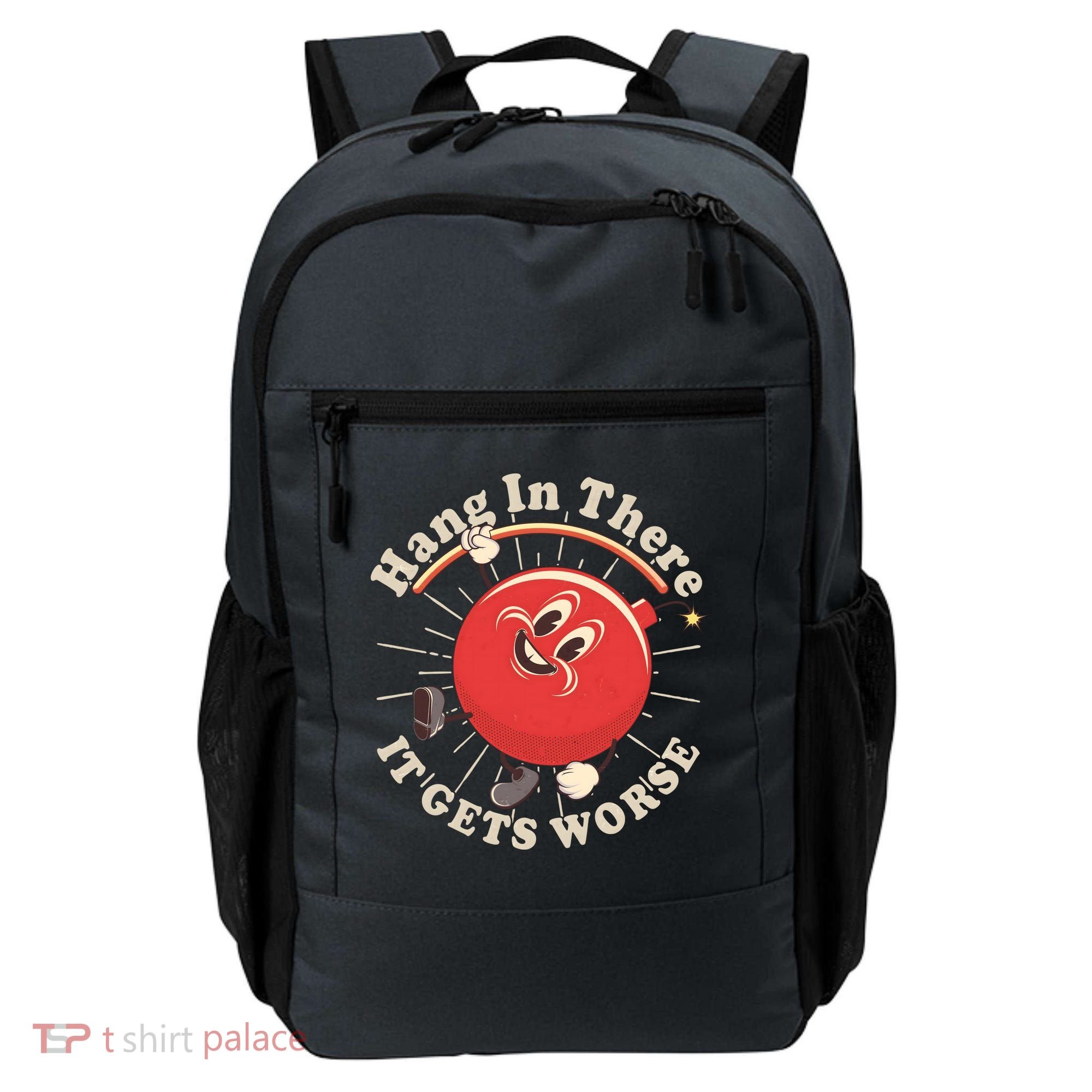 Funny Retro Hang In There It Gets Worse Backpack