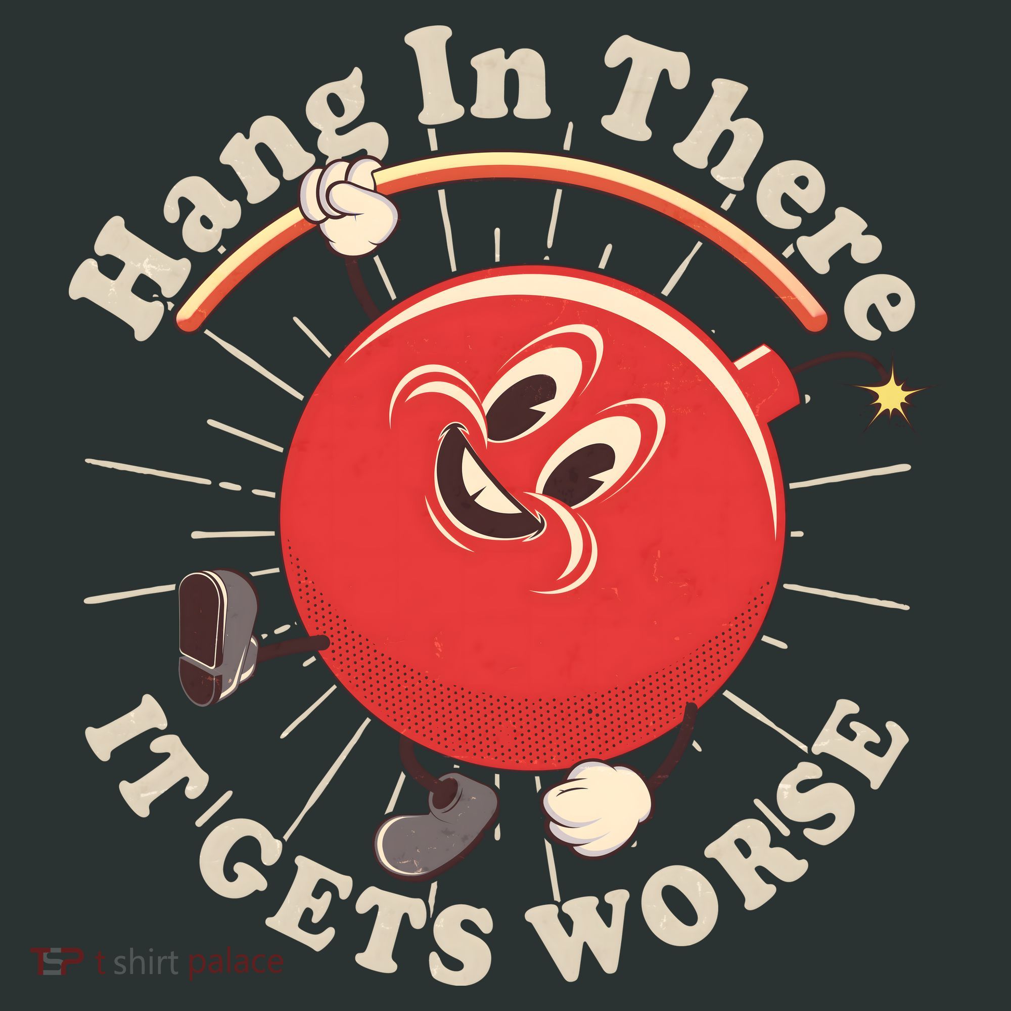 Funny Retro Hang In There It Gets Worse Mousepad