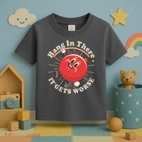 Funny Retro Hang In There It Gets Worse Toddler T-Shirt thumb 3