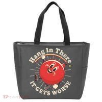 Funny Retro Hang In There It Gets Worse Tote Bag thumb 0