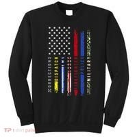 First Responders Hero Flag Nurse EMS Police Fire Military Sweatshirt thumb 0