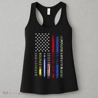 First Responders Hero Flag Nurse EMS Police Fire Military Women's Tank Top thumb 3
