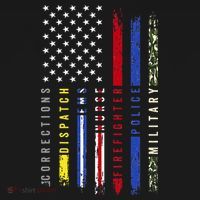 First Responders Hero Flag Nurse EMS Police Fire Military Women's Tank Top thumb 5