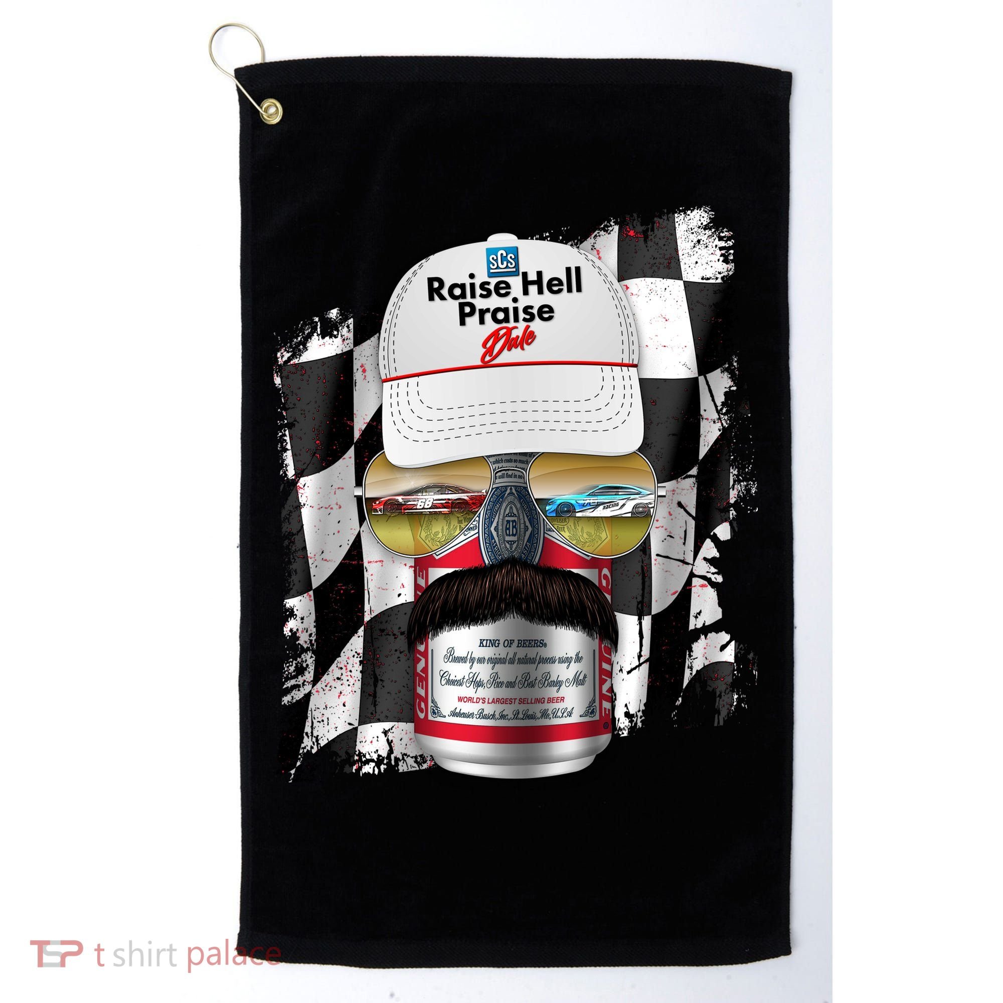 Funny Raise Hell Praise Dale Beer Can Golf Towel