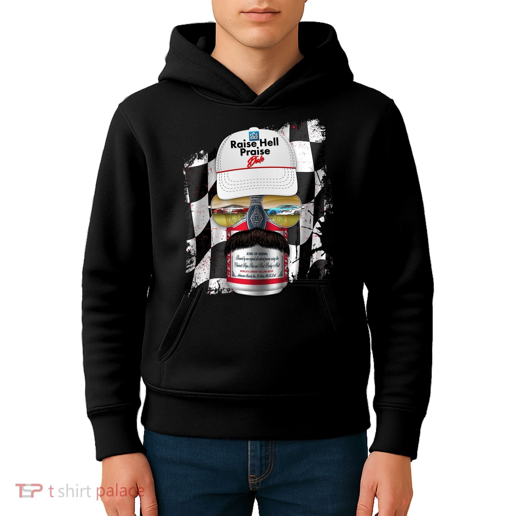 Funny Raise Hell Praise Dale Beer Can Kids Hoodie
