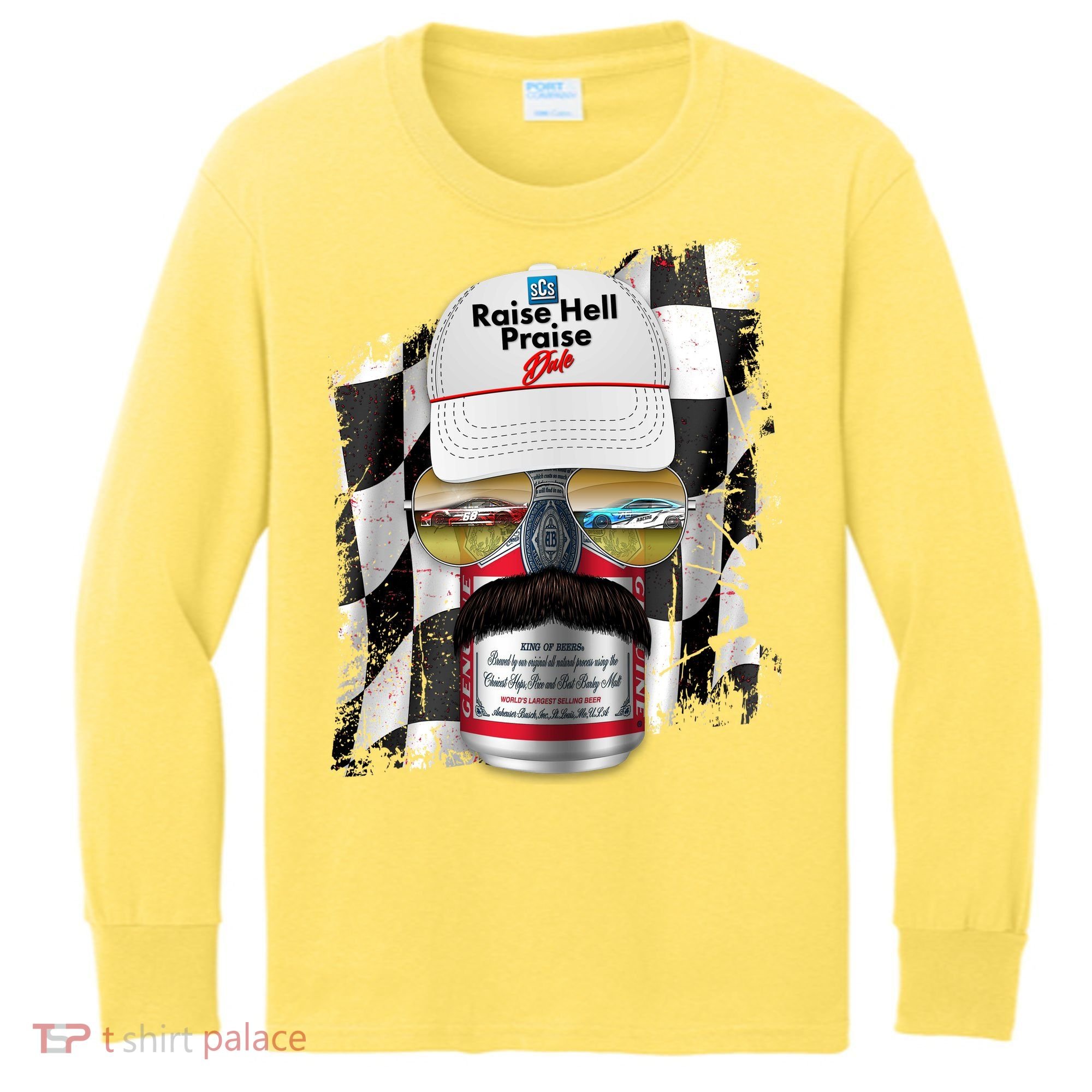 Funny Raise Hell Praise Dale Beer Can Kids Long Sleeve Shirt
