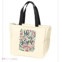 Floral Religious He Is Risen Christian Happy Easter Tote Bag thumb 3