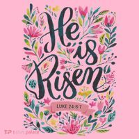 Floral Religious He Is Risen Christian Happy Easter Coaster thumb 2