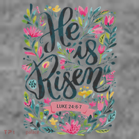 Floral Religious He Is Risen Christian Happy Easter Toddler Hoodie thumb 2