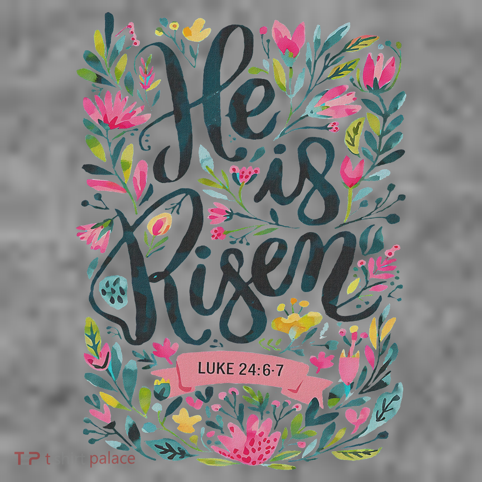 Floral Religious He Is Risen Christian Happy Easter Toddler Hoodie