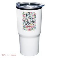 Floral Religious He Is Risen Christian Happy Easter Tumbler thumb 0
