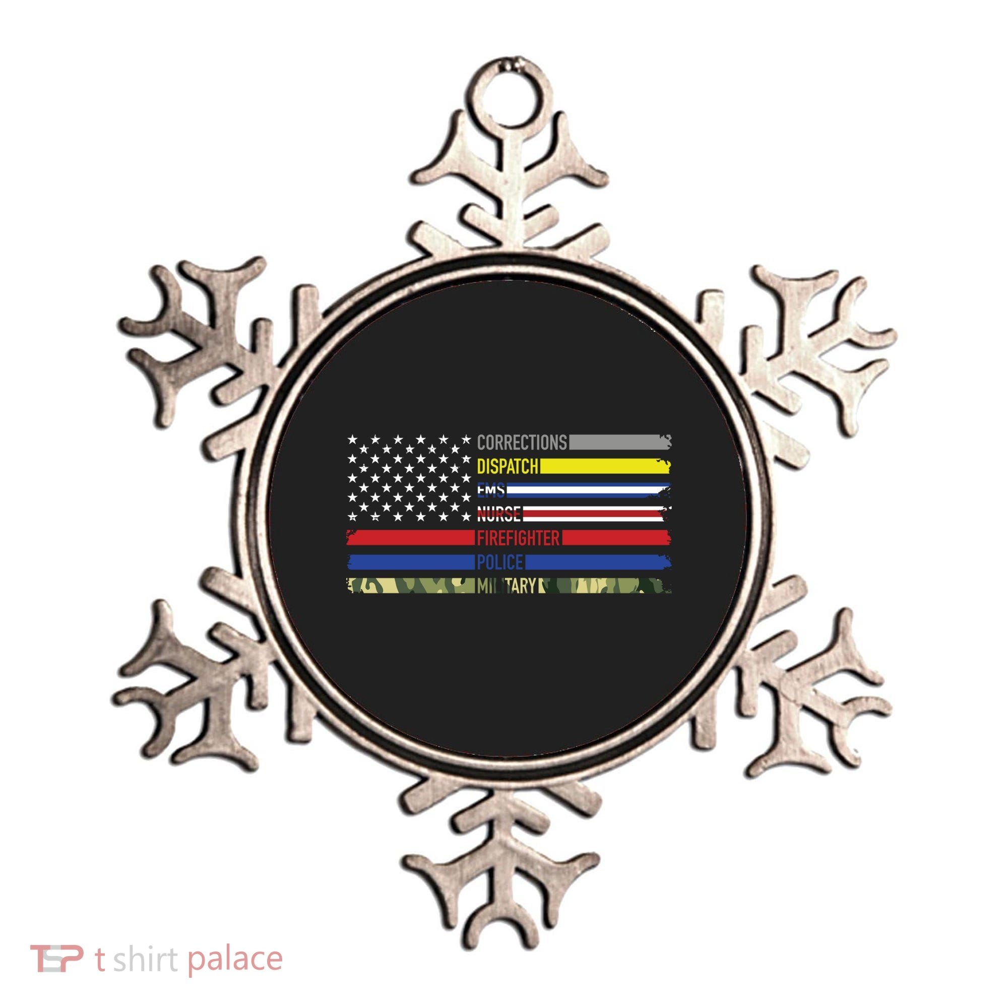 First Responders Hero Flag Nurse Ems Police Fire Military Gift Ornament