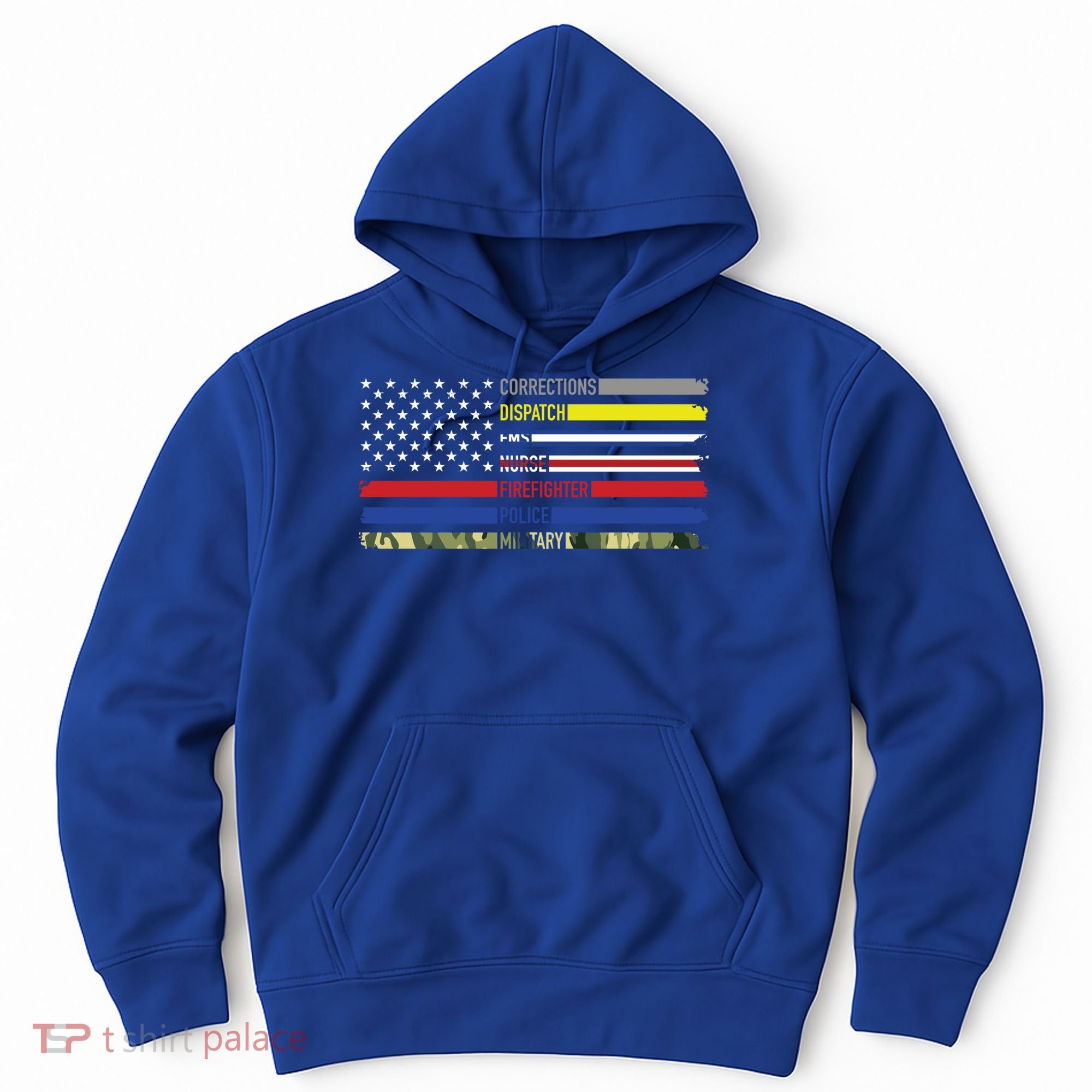 First Responders Hero Flag Nurse Ems Police Fire Military Gift Hoodie
