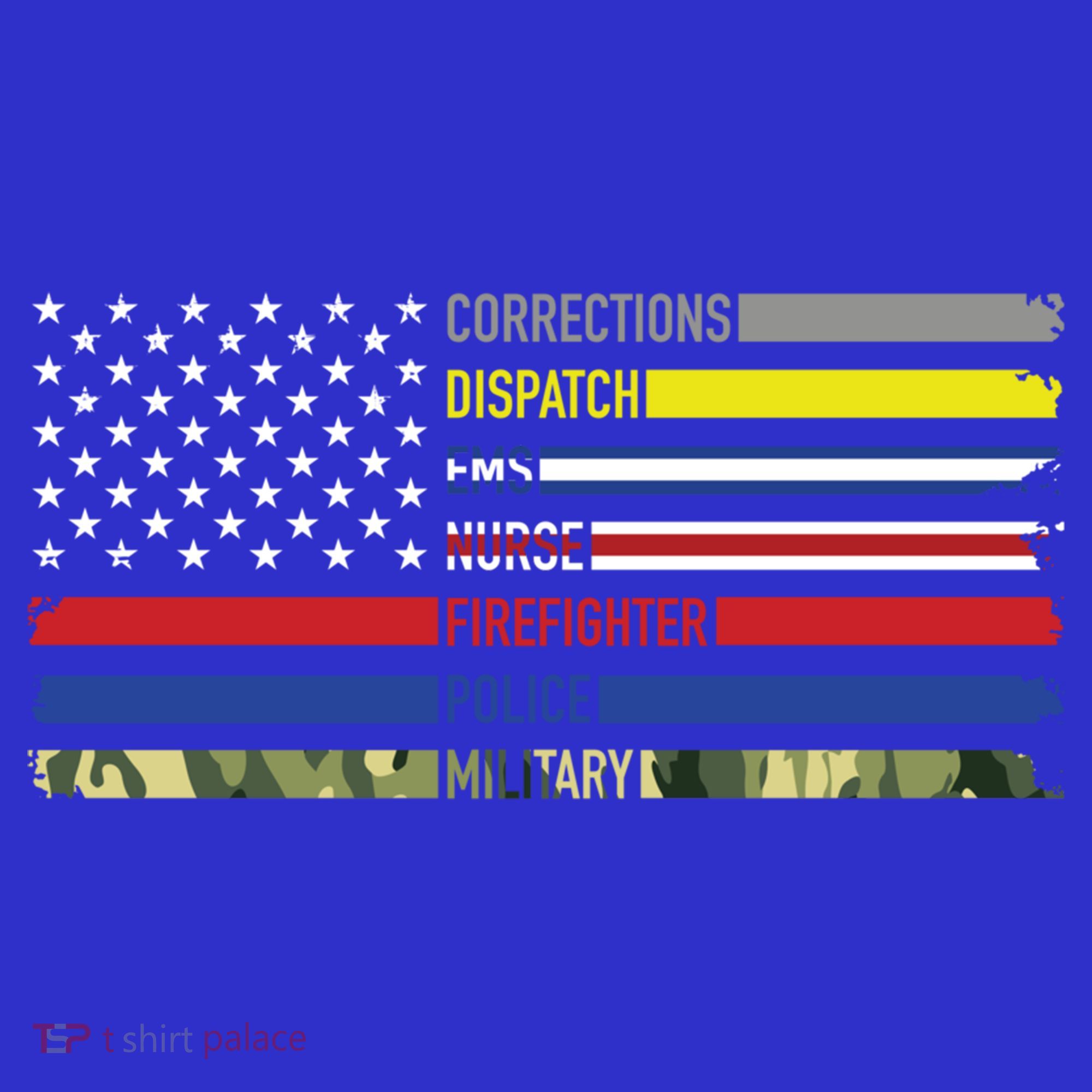 First Responders Hero Flag Nurse Ems Police Fire Military Gift Apron