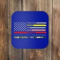 First Responders Hero Flag Nurse Ems Police Fire Military Gift Coaster thumb 0