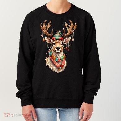 Festive Reindeer Holiday Women's Sweatshirt