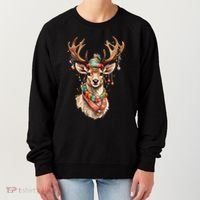 Festive Reindeer Holiday Women's Sweatshirt thumb 0