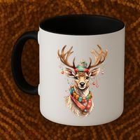 Festive Reindeer Holiday Coffee Mug thumb 2