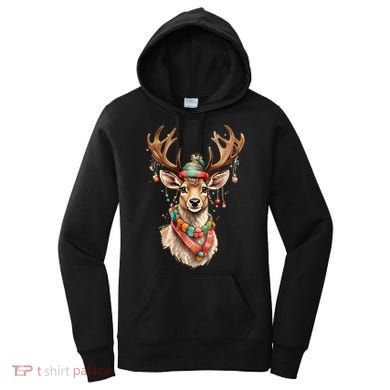 Festive Reindeer Holiday Women's Hoodie