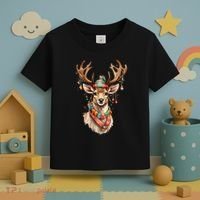 Festive Reindeer Holiday Toddler T-Shirt thumb 3
