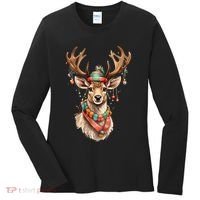 Festive Reindeer Holiday Women's Long Sleeve Shirt thumb 0