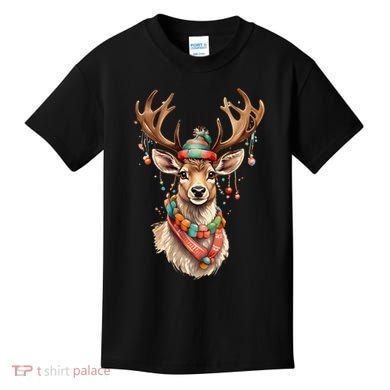 Festive Reindeer Holiday Kids T-Shirt