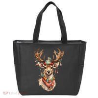 Festive Reindeer Holiday Tote Bag thumb 0