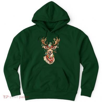 Festive Reindeer Holiday Hoodie