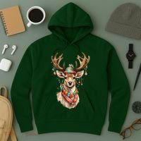 Festive Reindeer Holiday Hoodie thumb 3