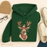 Festive Reindeer Holiday Hoodie thumb 4