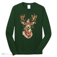 Festive Reindeer Holiday Long Sleeve Shirt thumb 0