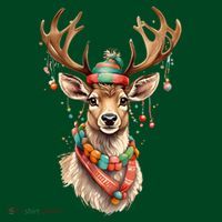 Festive Reindeer Holiday Long Sleeve Shirt thumb 2