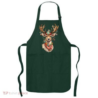 Festive Reindeer Holiday Apron