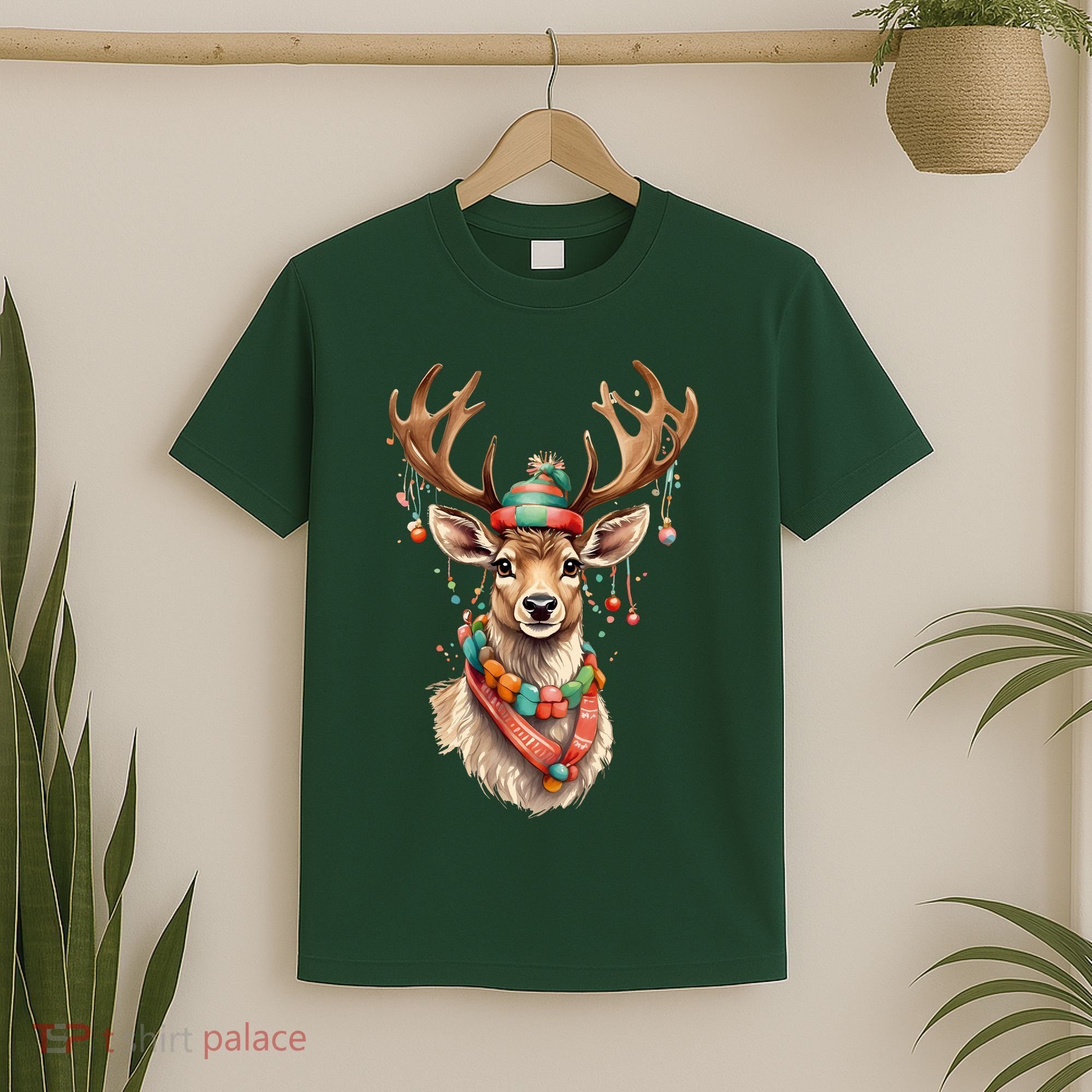 Festive Reindeer Holiday T-Shirt