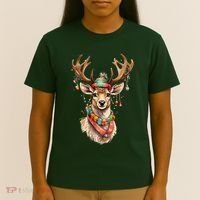 Festive Reindeer Holiday T-Shirt thumb 4