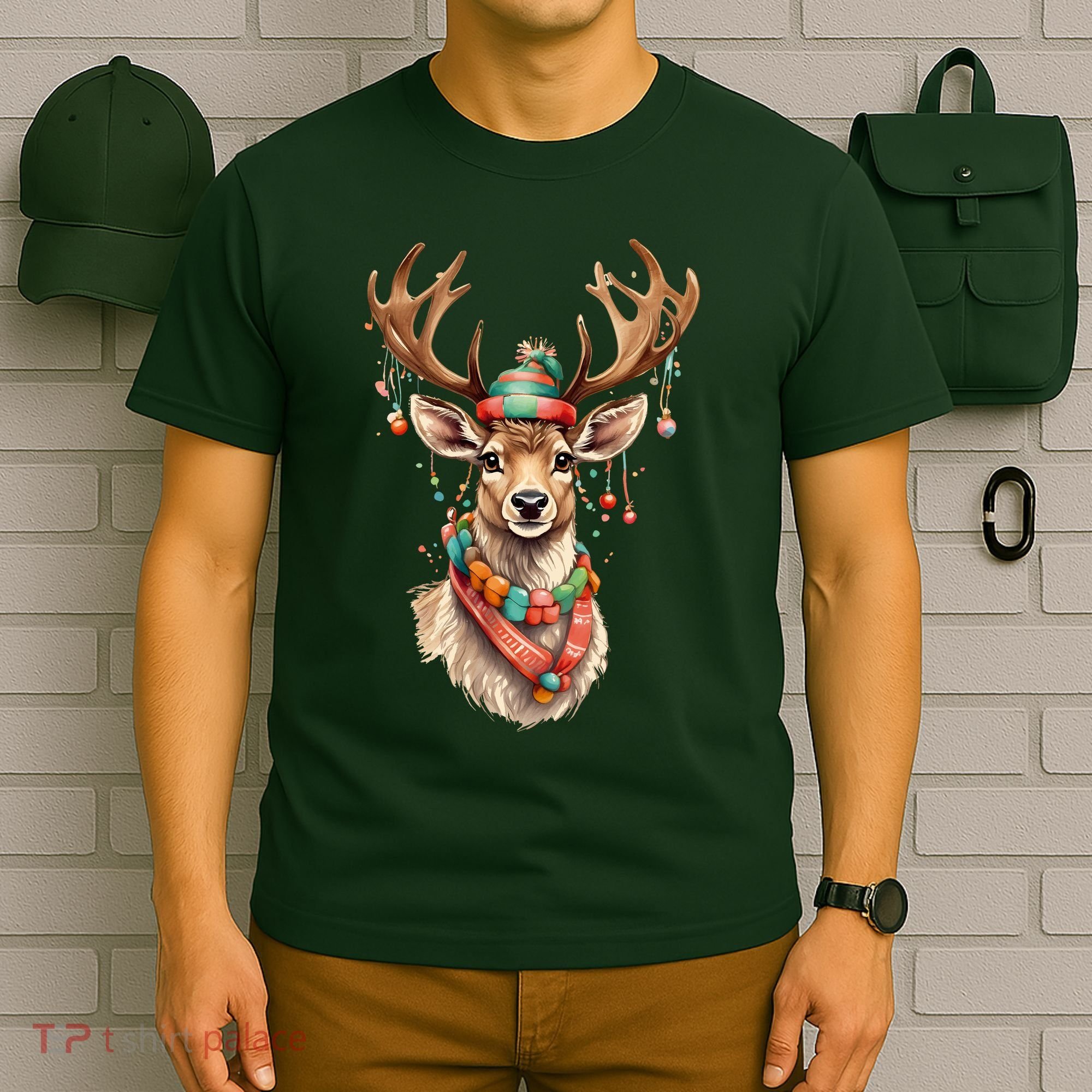 Festive Reindeer Holiday T-Shirt