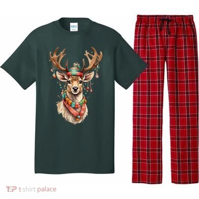 Festive Reindeer Holiday Pajama Set