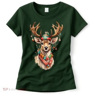 Festive Reindeer Holiday Women's T-Shirt